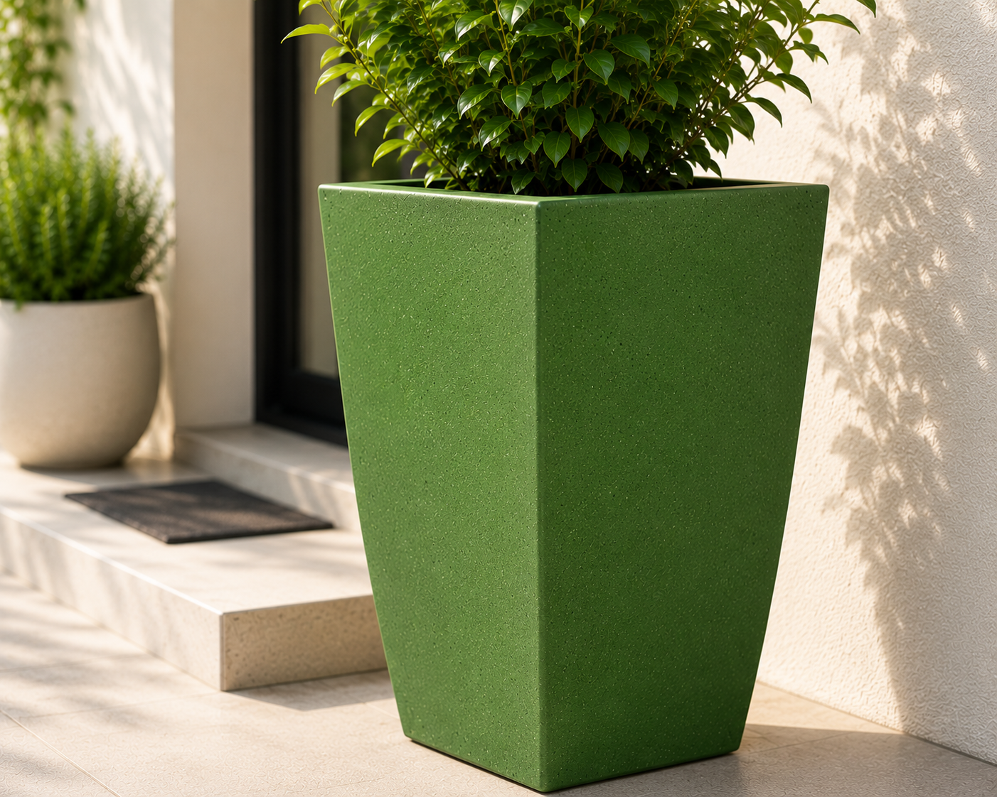 Tall Tapered Square FRP Planter