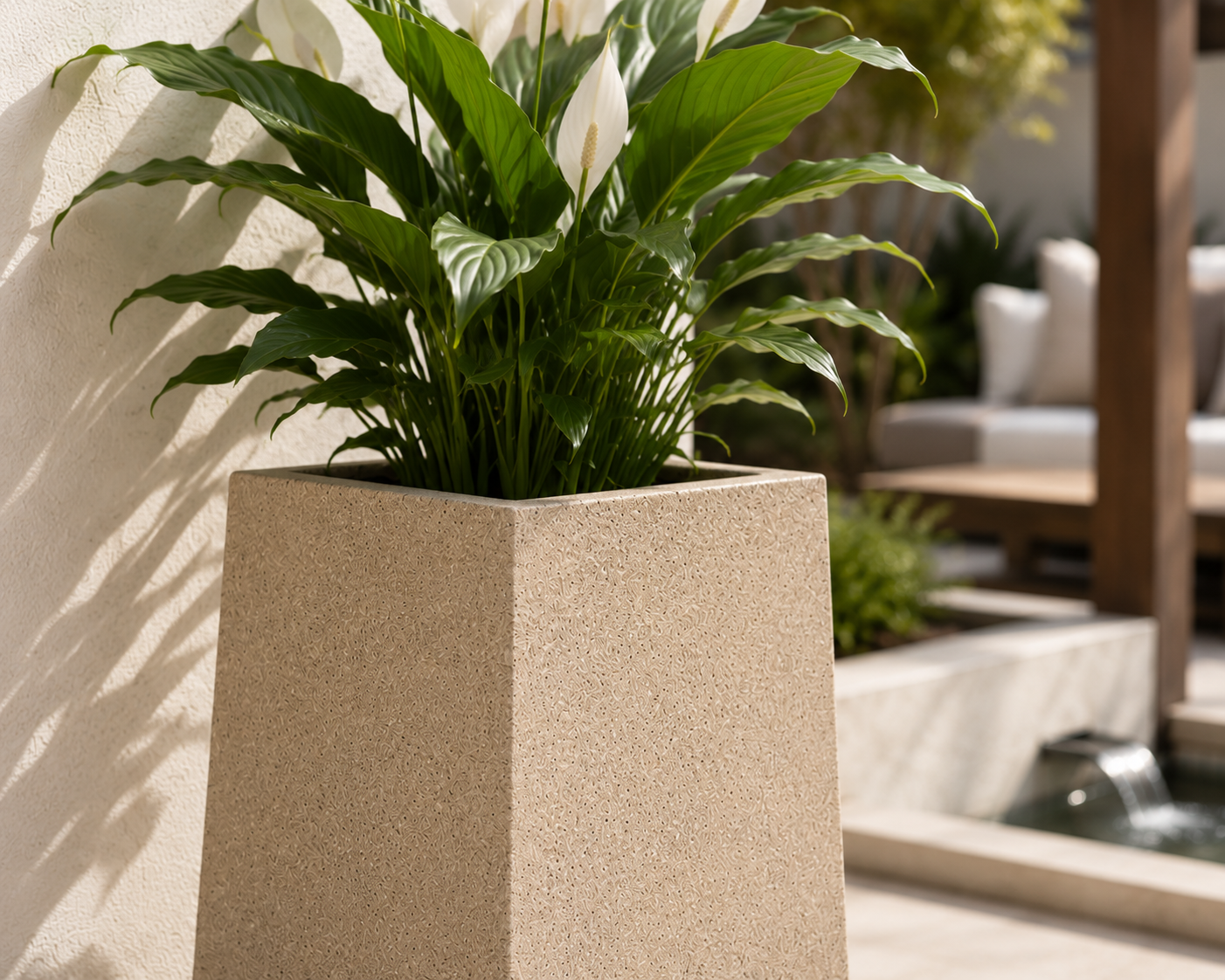 Compact Square FRP Planter