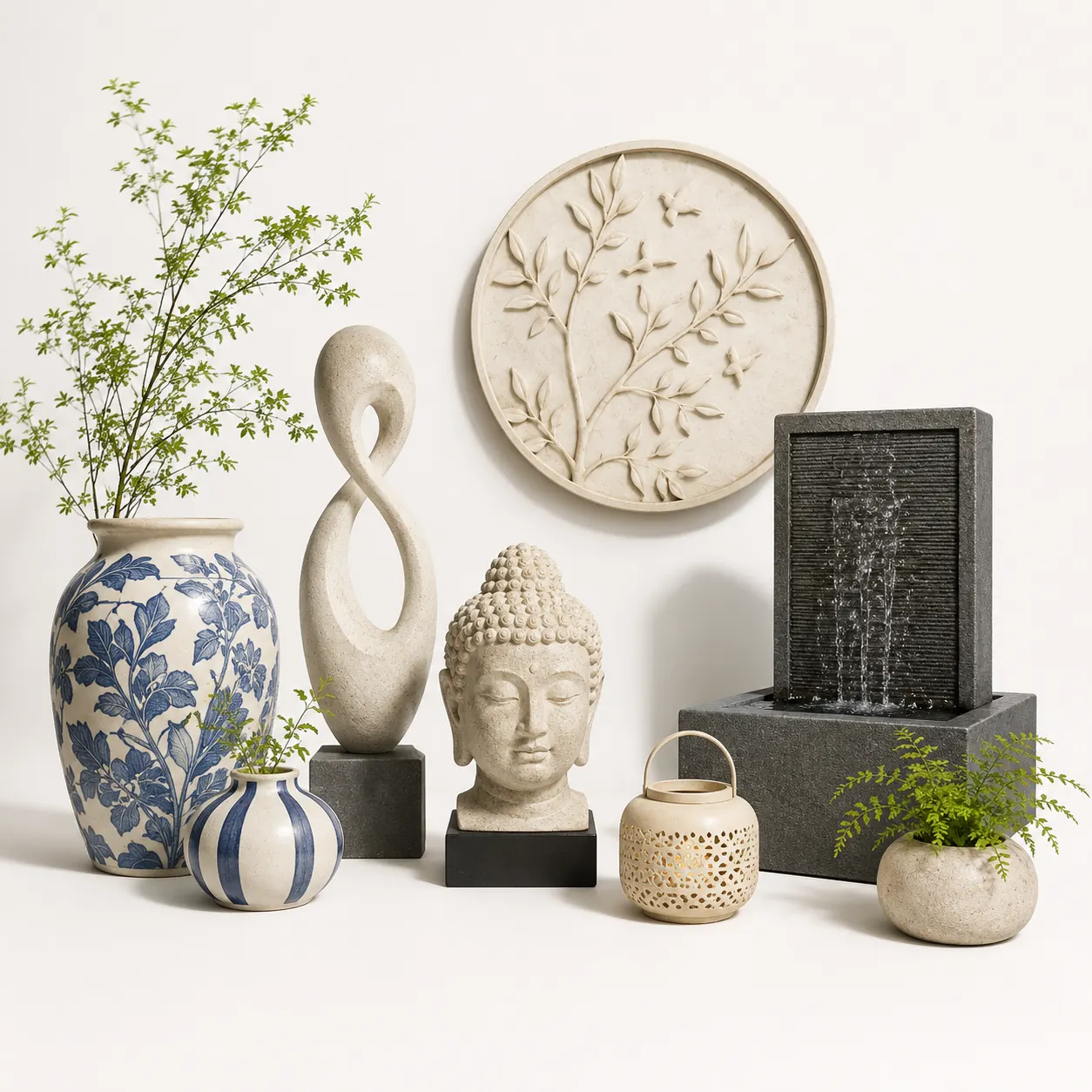 Sculptures & Décor collection — planters and outdoor décor