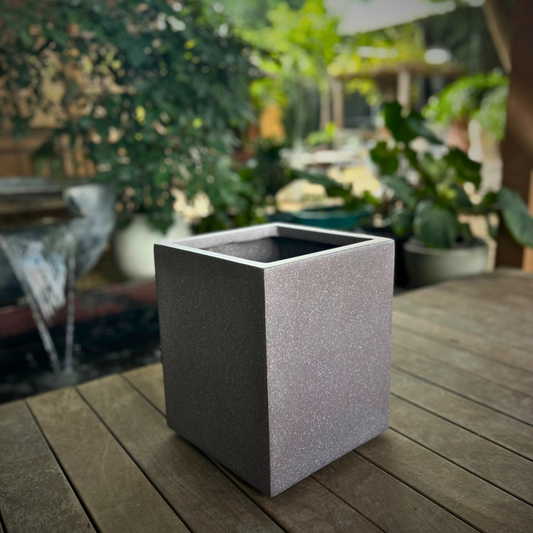 Cube-Shaped Fiber Planter