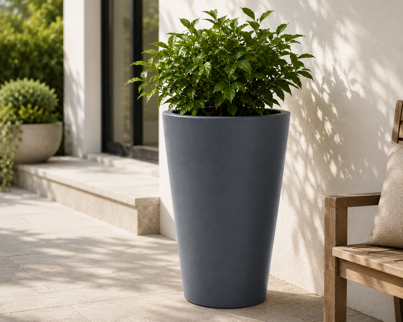 Round Barrel FRP Planter