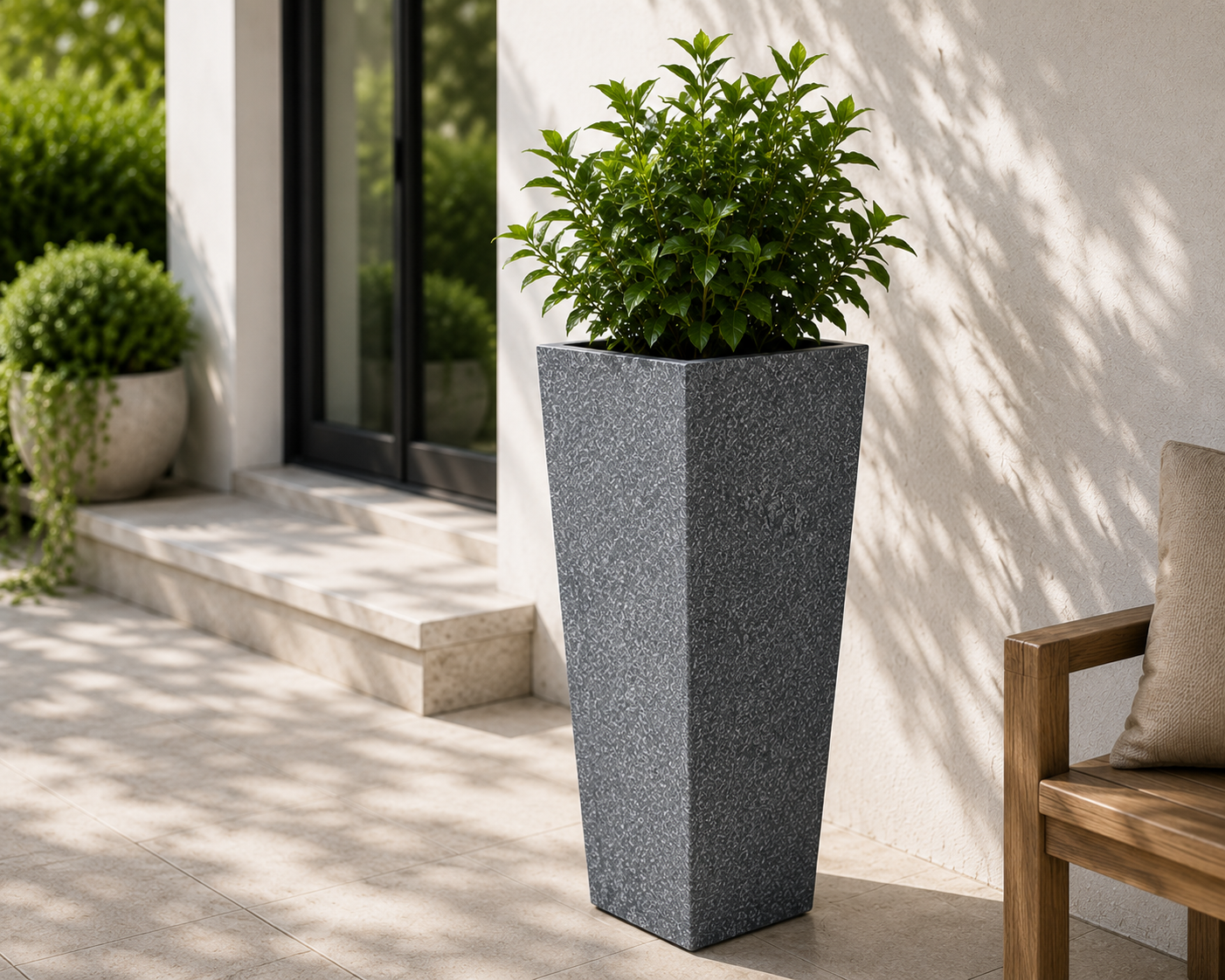 Slim Column Square FRP Planter