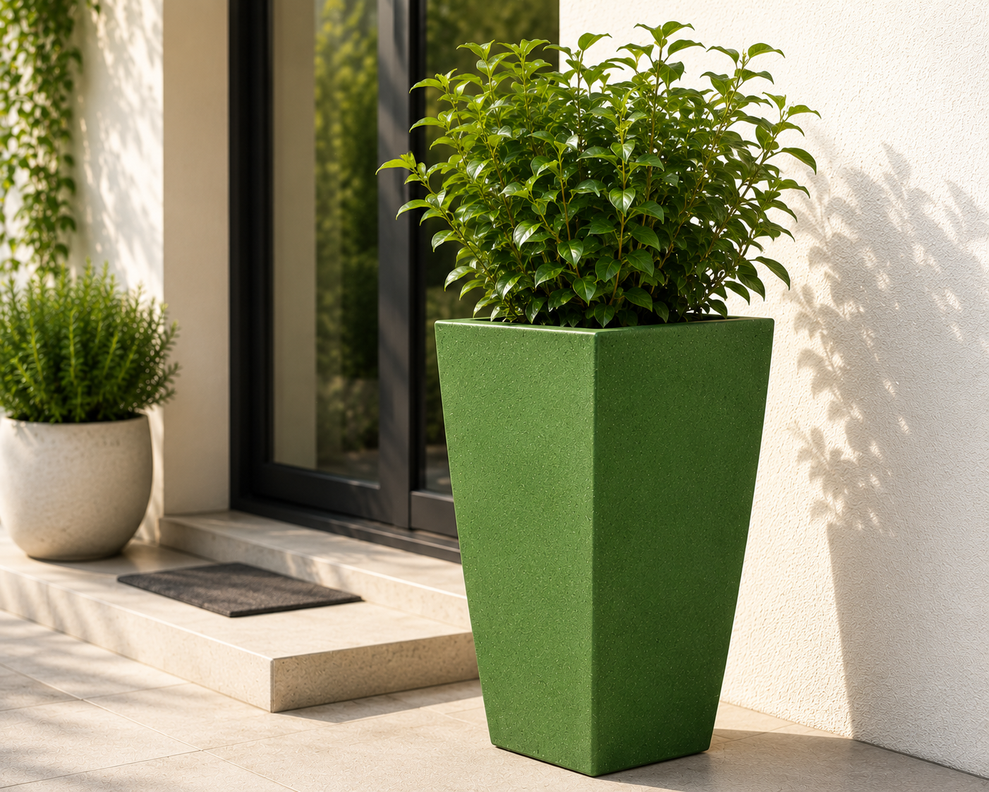 Tall Tapered Square FRP Planter