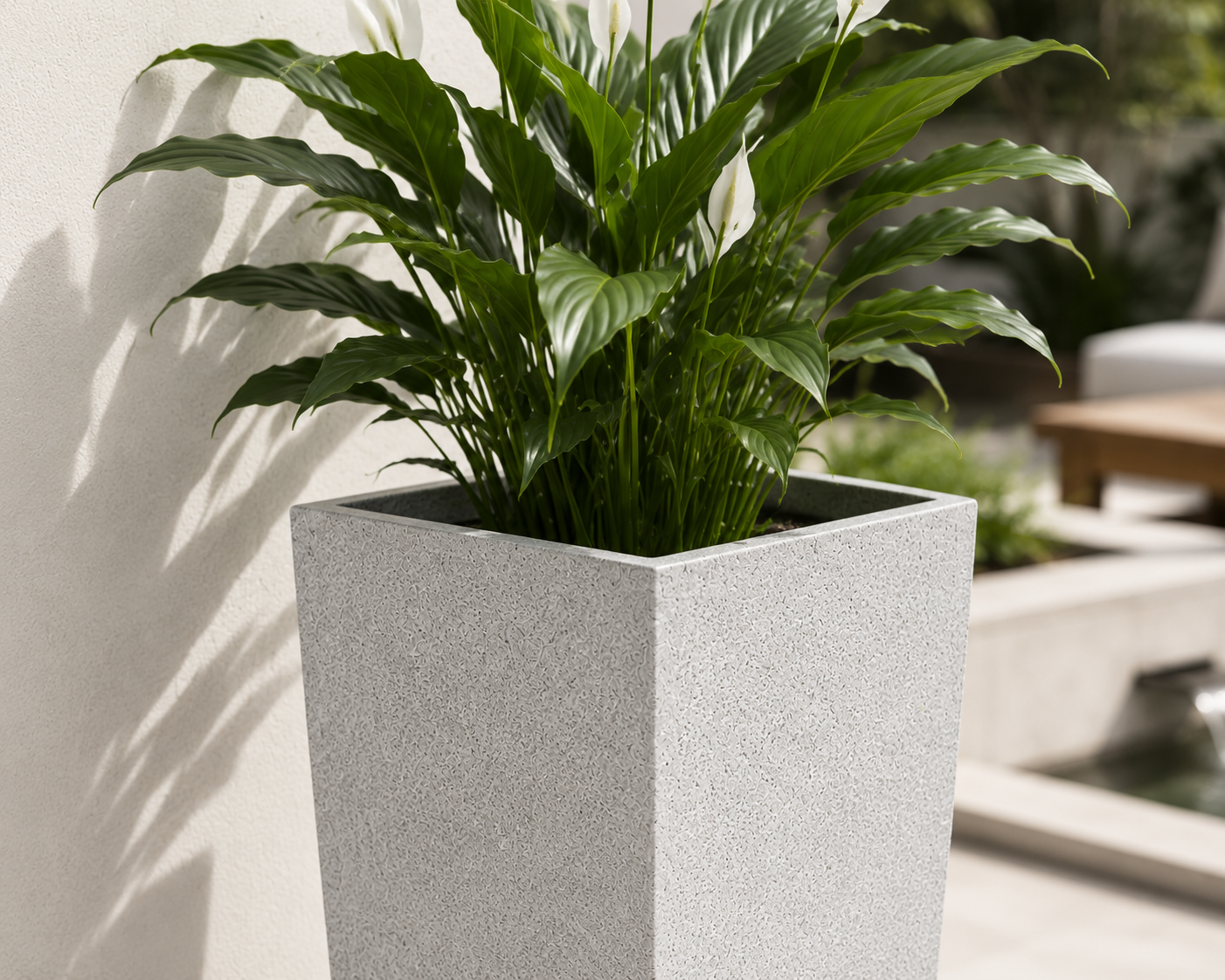 Slim Column Square FRP Planter III