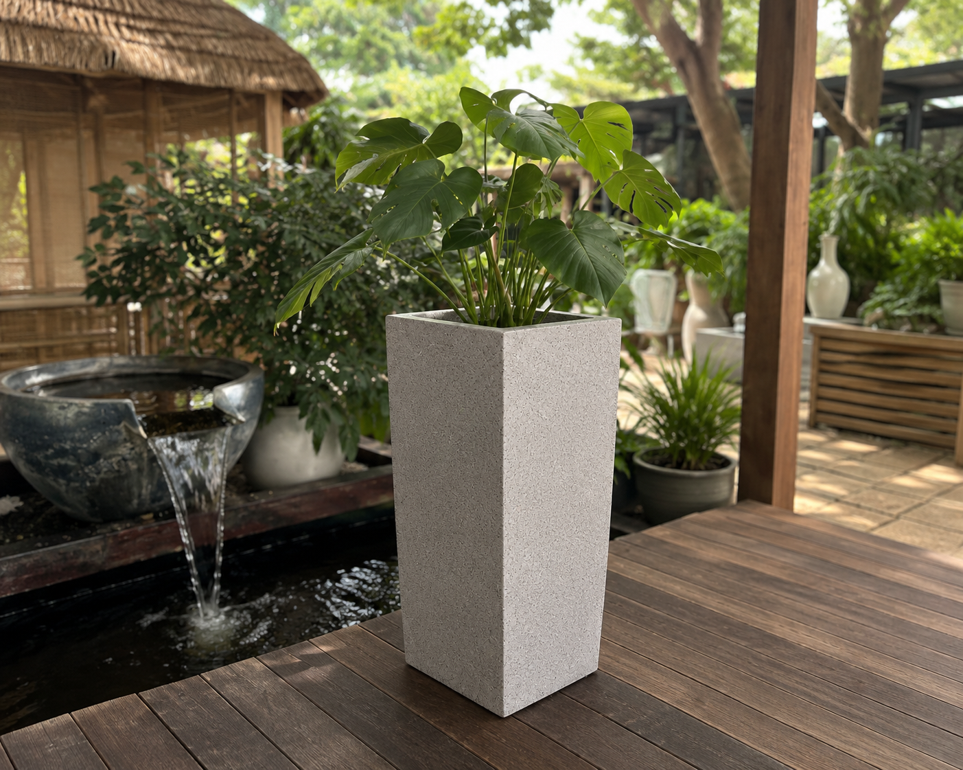 Petite Square Column FRP Planter