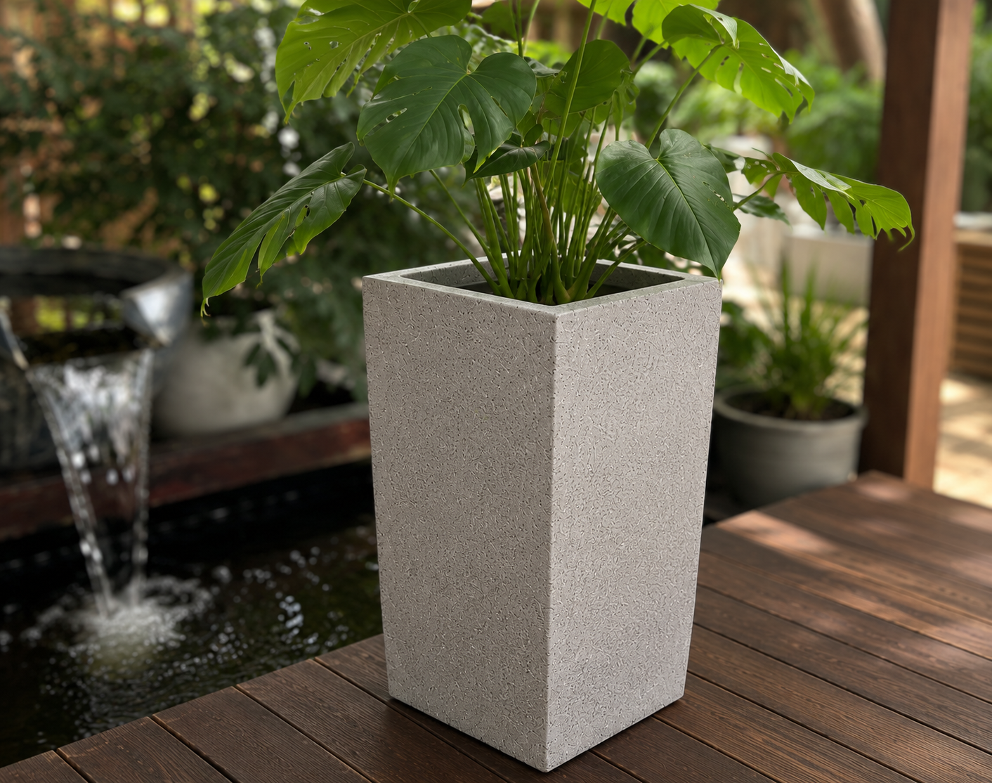 Petite Square Column FRP Planter