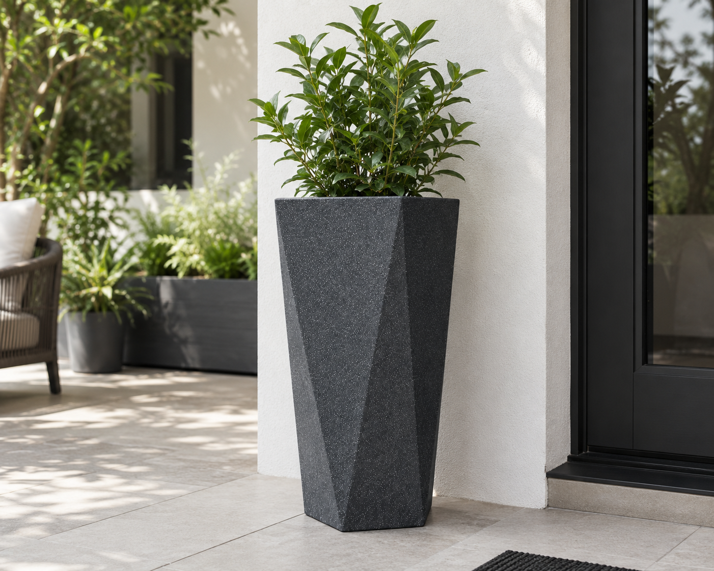 Tall Square Tower FRP Planter